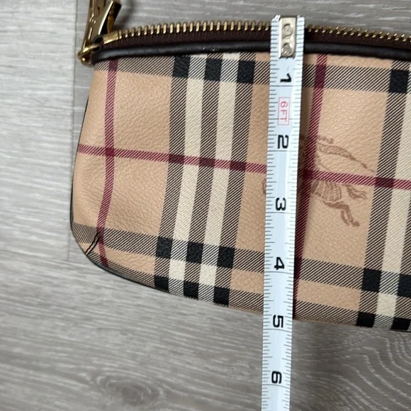 Burberry Haymarket Check Clara Pochette in Chocolate | EUC - Picture 9 of 12